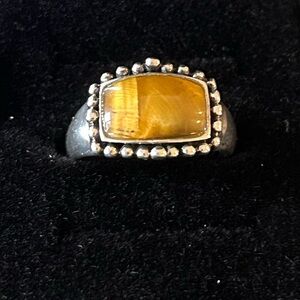 Sterling Silver Ring with Tiger's Eye Stone